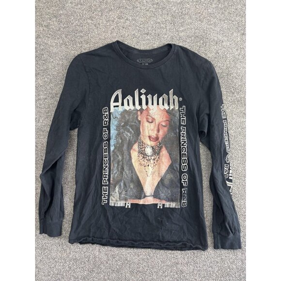 Aaliyah Shirt Womens Small Long Sleeve Princess Of R&B Graphic Music Hip Hop - Picture 1 of 8